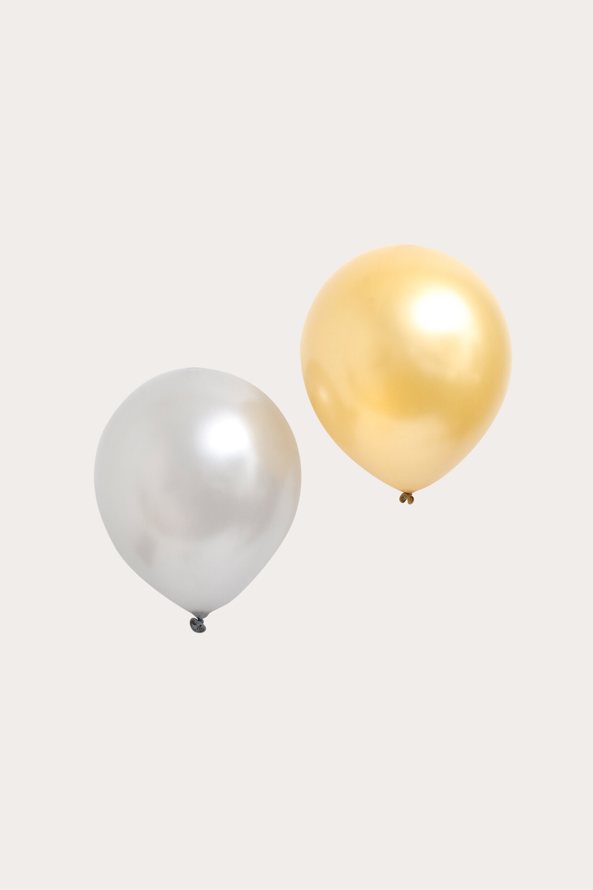 gold silver balloons